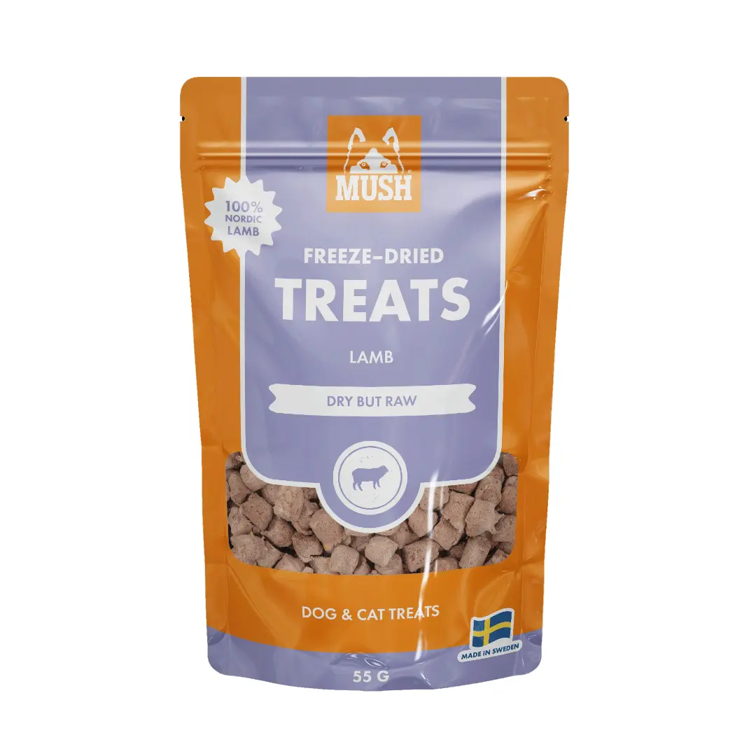 MUSH Treat Lam 55 g - naturlige frysetørrede hundesnacks